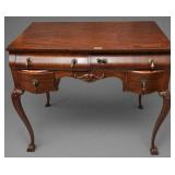 ANTIQUE MAHOGANY QUEEN ANNE DESK