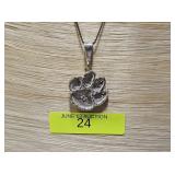 20' STERLING SILVER TIGER PAW NECKLACE