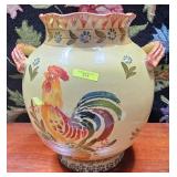 15' DECORATIVE PORCELAIN CHICKEN VASE