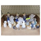 LOT ASST. PORCELAIN, PEWTER & CHINA ANGEL FIGURES