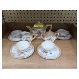 11- PC. VINTAGE JAPAN LUSTERWARE MINIATURE TEA SET