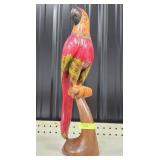 15' CARVED WOOD PARROT FIGURE