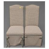 MATCHED PAIR OF 'SKIRTED' SIDE CHAIRS