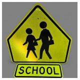 28' METAL DOT SCHOOL CROSSING SIGN