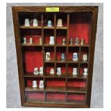 12' X 16' OAK WALL DISPLAY W/ THIMBLES