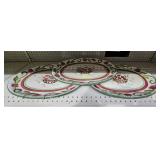 LOT OF THREE 18' PAINTED CERAMIC PLATTERS
