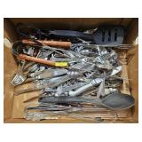 LOT OF ASST. STAINLESS &  OTHER FLATWARE & UTENSIL
