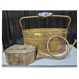 GROUPING OF ASST. BRASS BUCKETS & Dï¿½COR