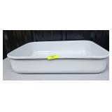 13' X 18' WHITE ENAMEL ROASTER