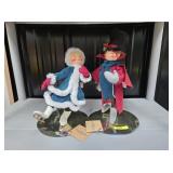PAIR OF 10' ANNALEE 'ICE SKATING' DOLLS