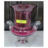 7.5' PILGRIM GLASS CRANBERRY VASE