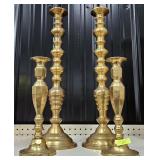 PAIR OF SOLID BRASS CANDLE STICKS