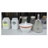 LOT OF ASST. VINTAGE SHAKERS & KITCHENWARE
