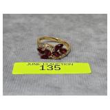 STERLING SILVER ~2CT GARNET RING, SZ-10
