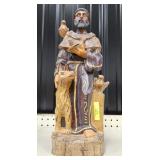 15' WOODEN ST. FRANCIS OF ASSISI STATUE