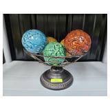 9.5' WROUGHT IRON DECORATIVE COMPOTE