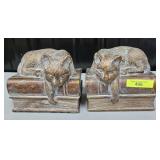 PAIR OF 5' CAST RESIN CAT BOOKENDS