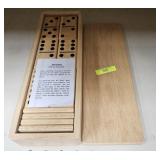 2-4 PLAYER WOODEN DOMINO SET