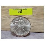2002 AMERICAN SILVER EAGLE, UNC