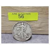 1945-S WALKING LIBERTY HALF DOLLAR, FINE