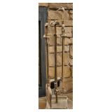 5- PC. BROYHILL BRASS DUCK HEAD FIREPLACE TOOL SET