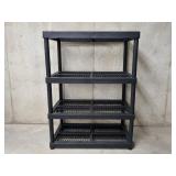 4-TIER 35' X 55' TALL BLACK PLASTIC SHELF