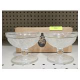 SET OF 4- TIARA SANDWICH GLASS SHERBETS