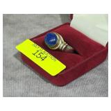 NATIVE AMERICAN CUSTOM LAPIS RING, SZ-8