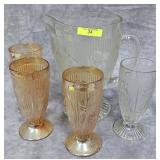 5- IRIS & HERRINGBONE BEVERAGE GLASSES
