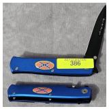 PAIR OF 7' BATTLE FLAG LOCK BLADE KNIVES