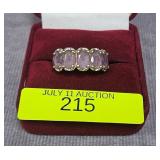 STERLING SILVER ~2.5CT AMETHYST RING, SZ-7