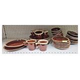 LOT OF HULL POTTERY DRIP GLAZE DINNERWARE