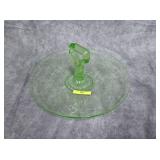 10' VASELINE GLASS TIDBIT TRAY