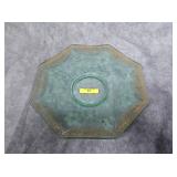 10' ETCHED VASELINE GLASS PLATE