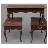 3- PC. MAHOGANY COFFEE & END TABLE LOT