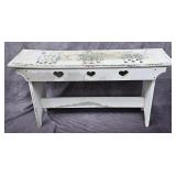 PRIMITIVE PINE PAINTED BENCH
