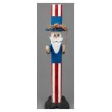 39' FOLK ART UNCLE SAM WOODEN FIGURE