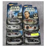 8- HOT WHEELS STAR WARS DIE-CAST CARS