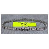 7.5' STERLING SILVER PINK ICE BRACELET