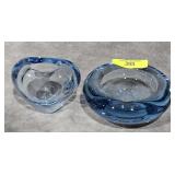 TWO (2) 'PER LUTKEN', HOLMEGAARD DANISH ART GLASS