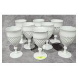 EIGHT WESTMORELAND ENGLISH HOBNAIL 6' GOBLETS