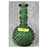 VINTAGE 8' HOBBS 'HOBNAIL GREEN' BARBER BOTTLE