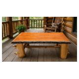 CUSTOM SOLID CEDAR BENCH OR TABLE