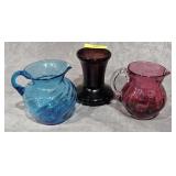 GROUP OF 3- PILGRIM AND BLENKO GLASS ITEMS