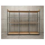 3-SECTION METAL SHELVING SET