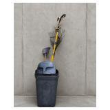 RUBBERMAID ROLLING TRASHCAN W/ CONTENTS
