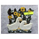 5' CAST IRON GOOSE NAPKIN HOLDER