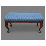 36' QUEEN ANNE MAHOGANY DRESSING BENCH