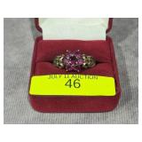 STERLING SILVER ~2CT TW TOURMALINE RING, SZ-9