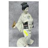 14' HAKATA BISQUE GEISHA FIGURE